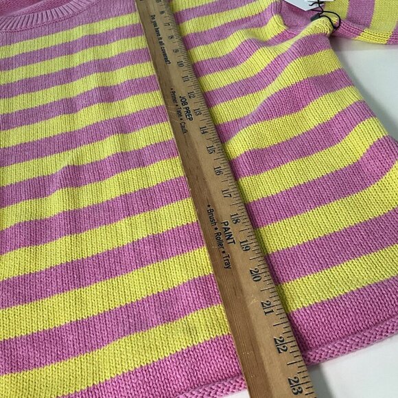 Velvet by Graham & Spencer Pink and Yellow Striped Sweater - Picture 2 of 12